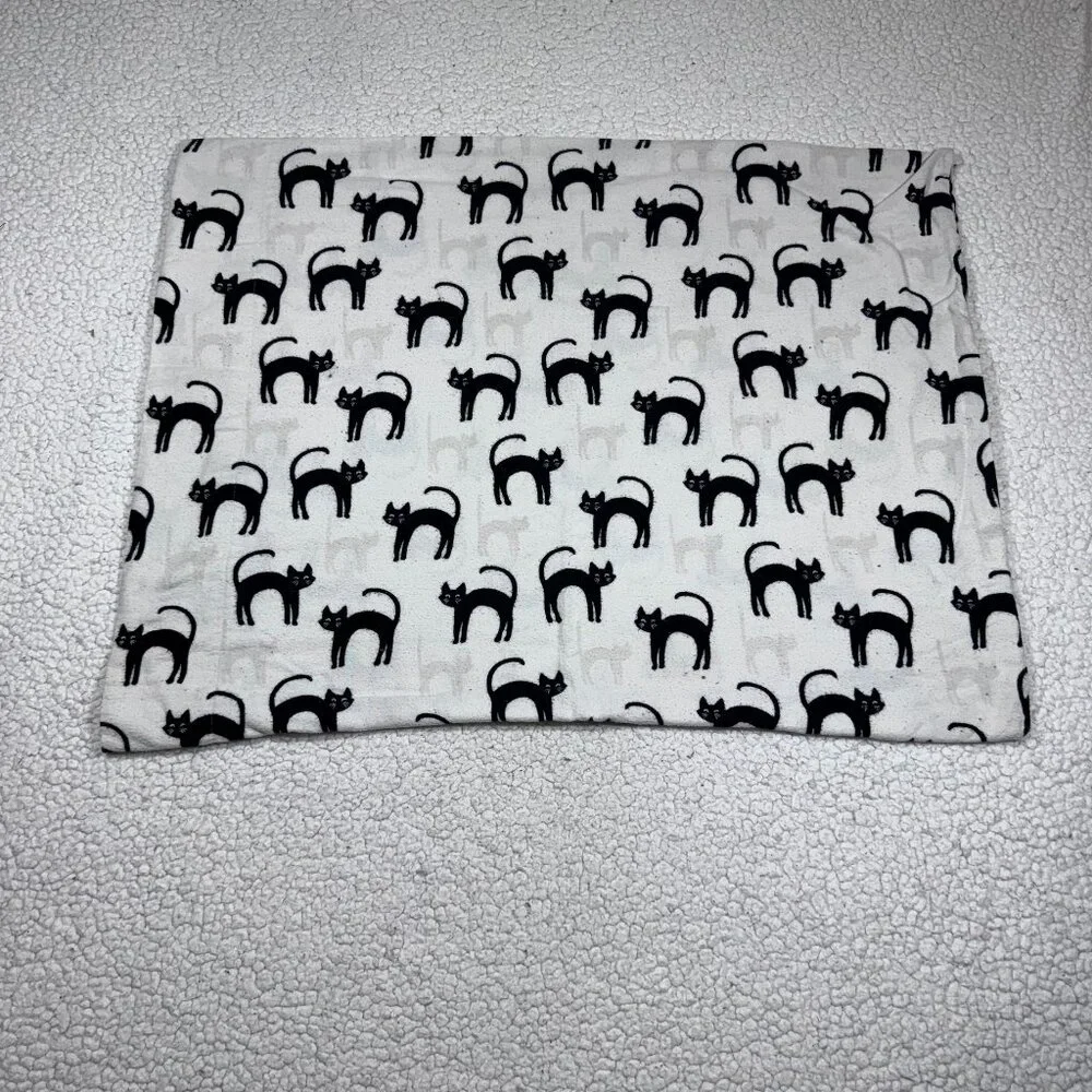 Black Cat Flannel Pillow Case Cats 28